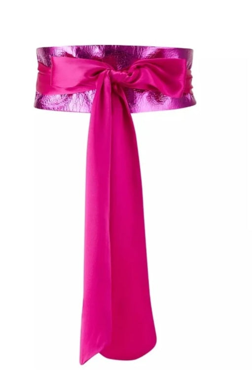 Tori Obi belt metallic pink - ready for delivery